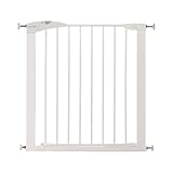 Munchkin Barrière de Sécurité Maxi Secure Bébé 76-82cm | Barrière de Sécurité Bébé et Chien pour Portes | Installation Facile sans Vis | Blanche