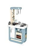 Smoby - Cuisine Bon Appétit - Design Contemporain - Stable et Solide - Plaque de Cuisson avec Effets Sonores, Evier, Four, Frigo, Machine à Expresso et Autres - 23 Accessoires - A Partir de 3 Ans