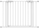 VOUNOT Barrière de Sécurité Extensible 100-108cm Fermeture Auto et Magnétique sans Perçage Barrière à Pression pour Bébé et Chiens pour escaliers et Porte Hauteur 74cm Métal Blanc