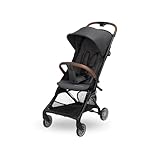 Bebeconfort Zephir, poussette bébé compacte, 0 à 4 ans (22 kg max.), poussette de voyage légère (5.6 kg), autorisée en bagage cabine, siège inclinable et position allongée, panier, Mineral Graphite