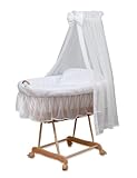 WALDIN Landau/Berceau Complet,24 modèles Disponibles,Cadre/Roues Non traitée, Couleur du Tissu Blanc