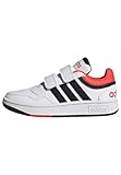 adidas Mixte Enfant Hoops Lifestyle Basketball Hook-and-Loop Shoes, Cloud White/Core Black/Bright Red, 28 EU