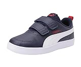 PUMA Unisex Kids Courtflex V2 V Inf Baskets, Peacoat High Risk Red, 25 EU