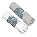 BabyCalin - Lot de 2 Draps housse Blanc/Gris Babycalin - 60 x 120 cm certifié OEKO-TEX