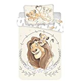 Le Roi Lion Parure de lit Bébé 100x135 cm 100% Coton Simba Mufasa