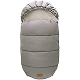 Miracle Baby Chancelière Universelle pour Poussettes Lits Bébé, Chanceliere Bebe Poussette Hiver Chaud Imperméable, en Polaire, Amovible, Antidérapant (Gris)