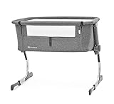 Kinderkraft Lit Bébé Cododo UNO, Berceau, Lit Parapluie, Lit d'Appoint, Gris