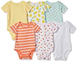 Amazon Essentials Lot de 6 bodys à manches courtes pour bébé fille, Girl Fruit, US 12M (EU 74–80)
