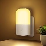 GRIFEMA GD101-1, Veilleuse Enfant, Veilleuse Prise Électrique avec 3 Niveaux de Réglage de La Luminosité, Veilleuse Bébé Adaptée aux Chambres, Cuisines, Couloirs, Salles de Bains, Blanc Chaud