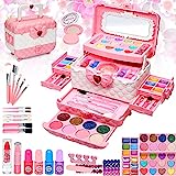 Mrabbitoo Maquillage Enfant Jouet Filles - Coffret Maquillage Enfant, Non Toxique Malette Kit de Maquillage Enfant Fille,Maquillage Enfant Cadeau de Noël Anniversaire Jouet pour Princesse Fille 3+ Ans