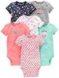Simple Joys by Carter's bodies à manches courtes -lot de 6 - Bebe Fille -multicolore (Pink/Mint) - 6-9 mois (69 CM)